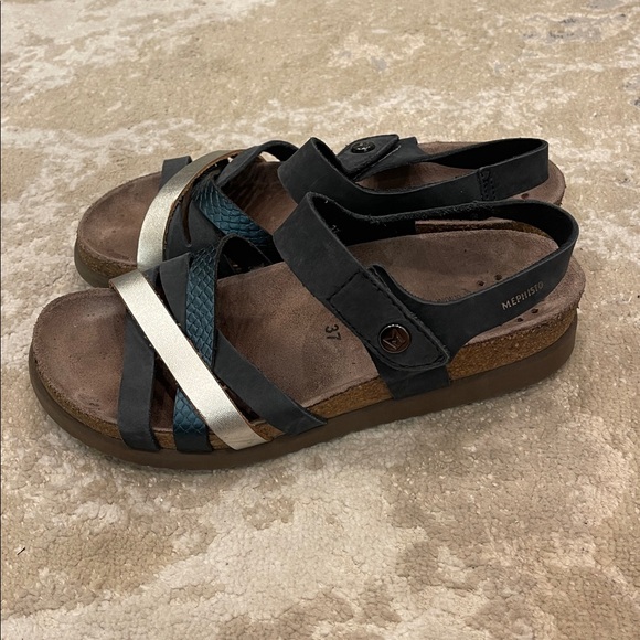 Mephisto Halinka Sandal Navy Sandalbuck Size 37 - Picture 2 of 9
